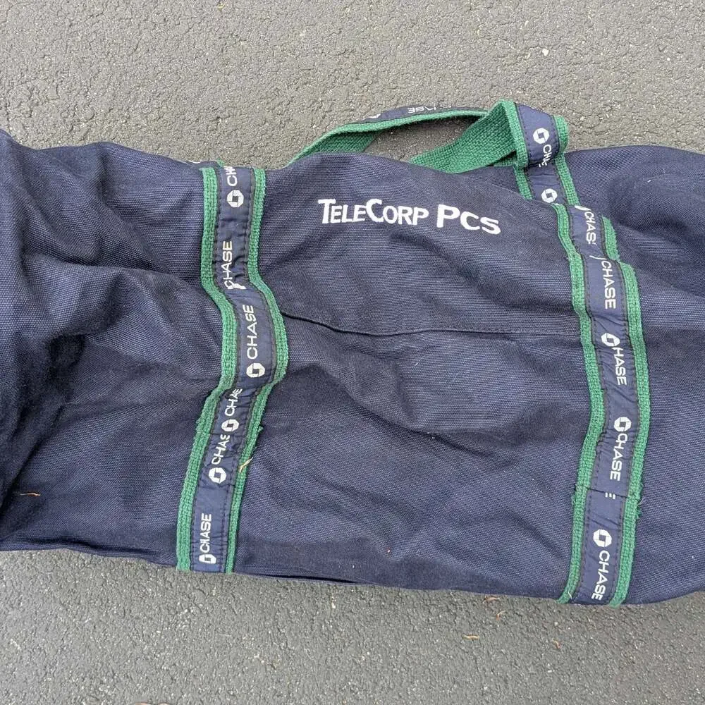 Scarborough & Tweed TeleCorp PCS Chase Bank Blue Canvas Duffle Bag